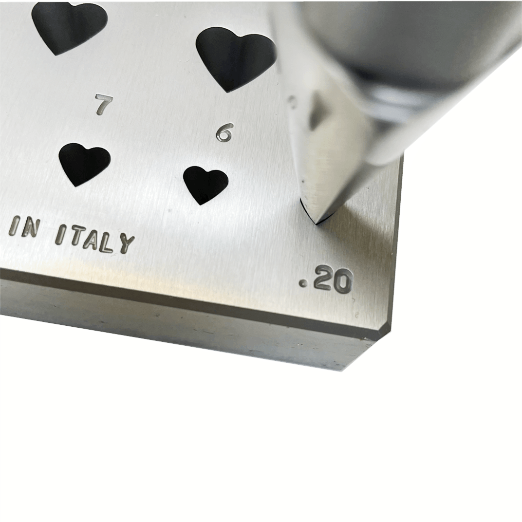 Bezel Forming Block 149 ,Heart Shape, 5-15mm ,17°, 11holes