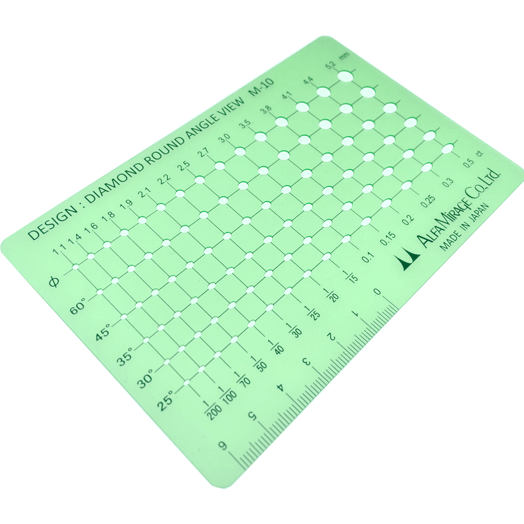 Modeling Template Diamond Round Angle View M-10