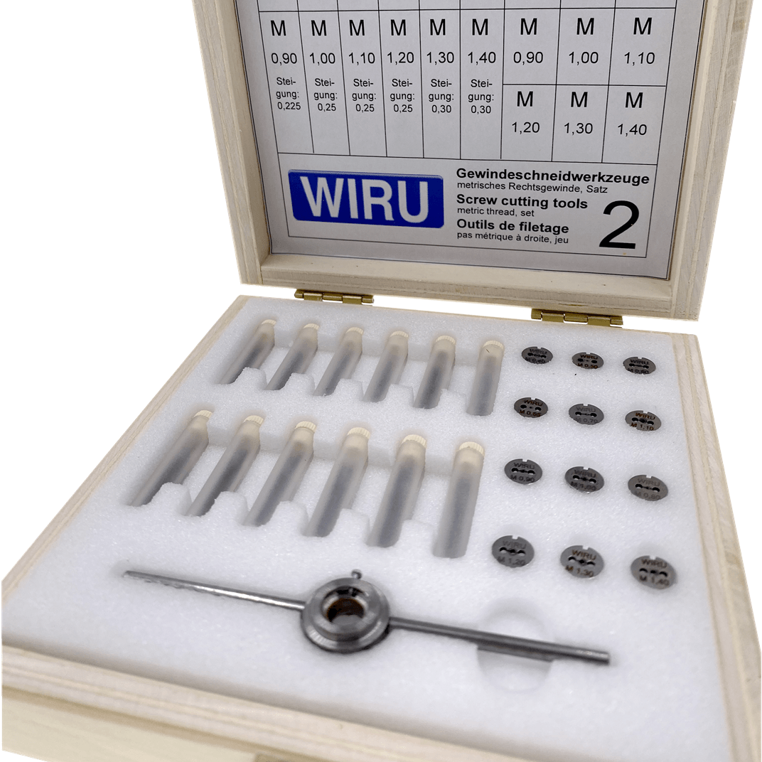 WIRU Screw Cutting Tools, Screw Dies And Taps (Ø0.40mm to Ø1.40mm) German