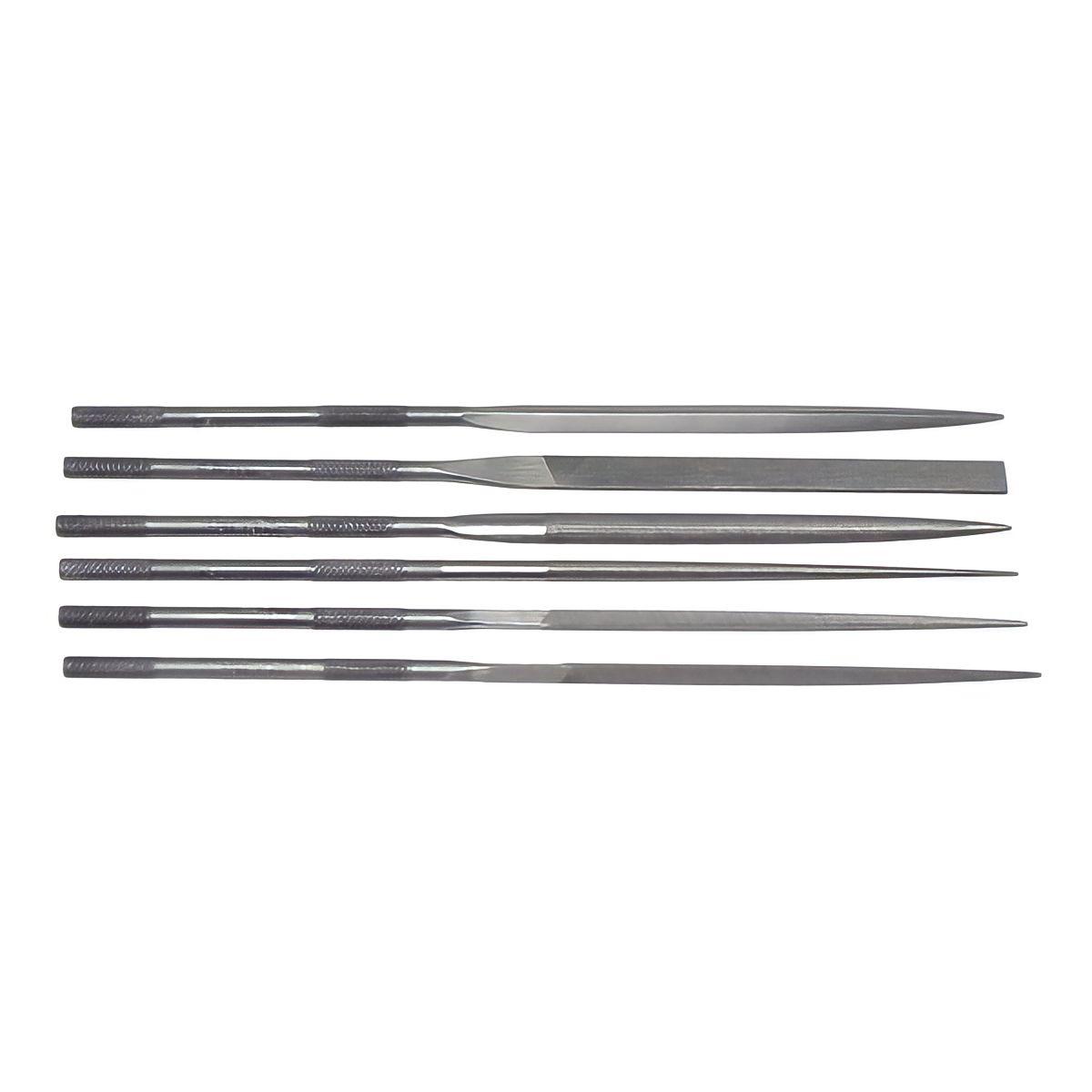 Grobet USA, Needle File Set of 6, 14cm, Cut 4, Item No. 31.67701