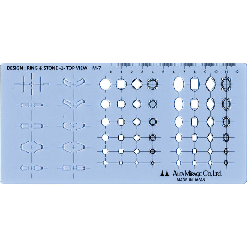 Modeling Template Ring & Stone -1- Top view M-7
